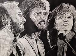 The BeeGees - Charcoal (a work in progress, began decades ago).